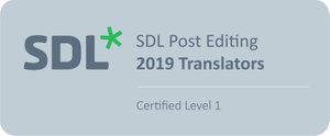SDL Post Editing 2019 Certified Level 1 Sandra Kötzle